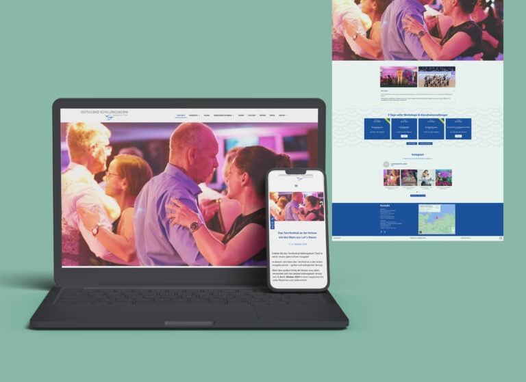 Wir als Werbeagentur in Lübeck haben die neue Webseite für Kühlungsborn tanzt umgesetzt.