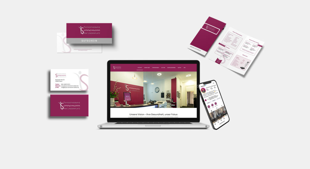 Referenzbild - Corporate Design für Physiotherapie Sonnemann am Lindenplatz