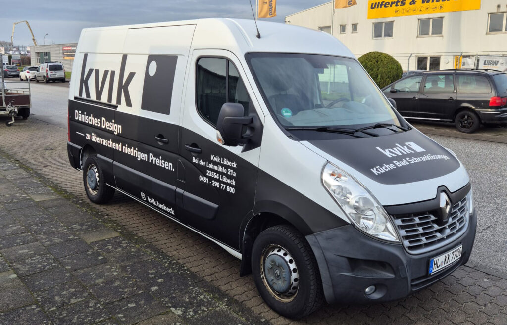 Referenzbild - Transporter Beschriftung für Kvik Lübeck