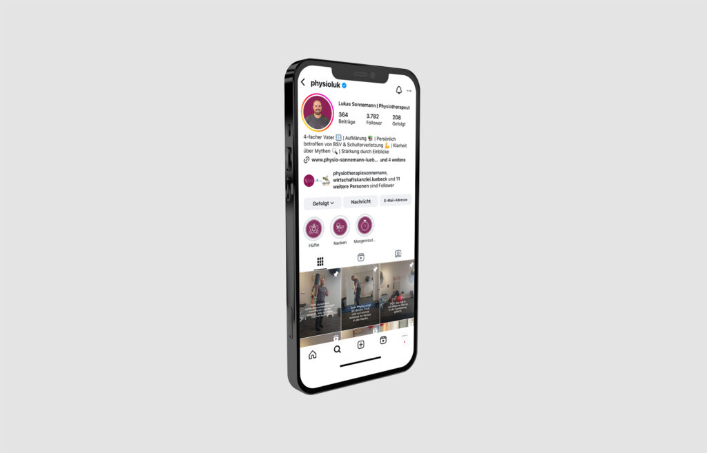 Referenzbild - Social Media Marketing für Physioluk