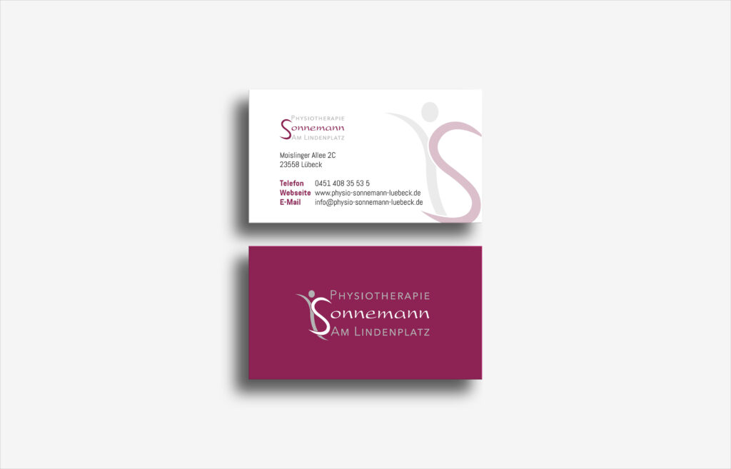 Referenzbild - Visitenkarten von Physiotherapie Sonnemann am Lindenplatz