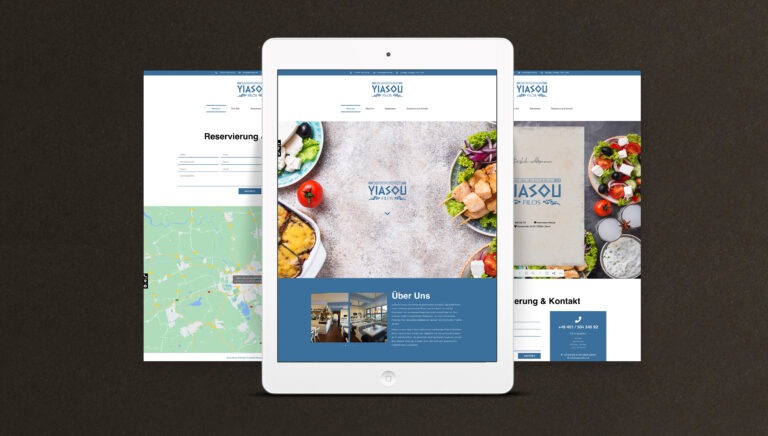 Hier ist die neue Webseite von Yiasou Filos zu sehen.