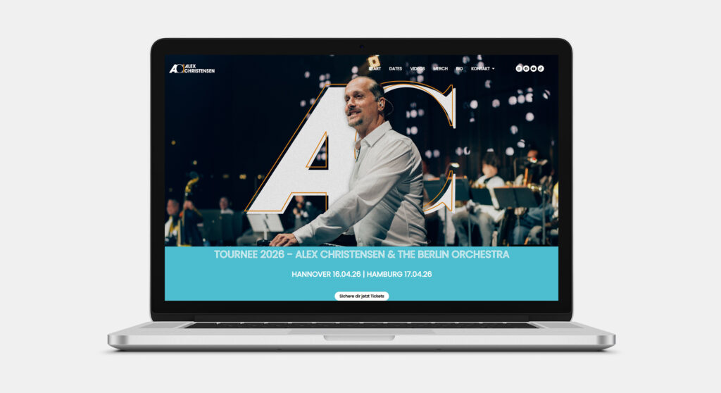 Referenzbild - Webseite von Alex Christensen