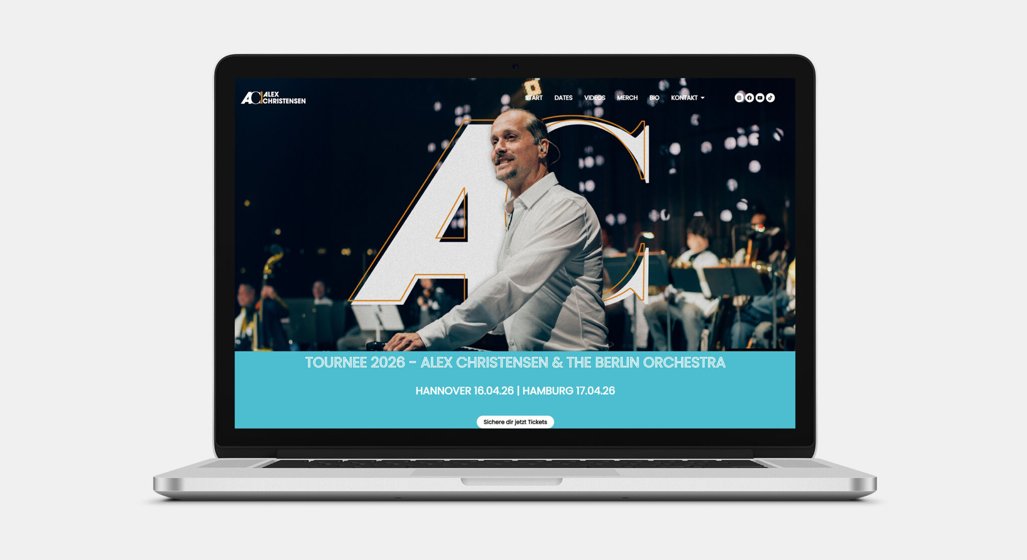 Referenzbild - Webseite von Alex Christensen