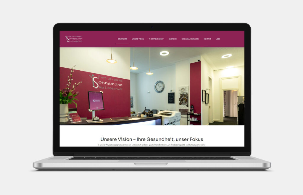 Referenzbild - Webseite von Physiotherapie Sonnemann am Lindenplatz