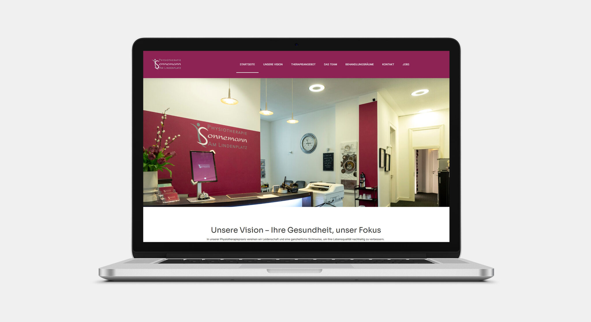 Referenzbild - Webseite von Physiotherapie Sonnemann am Lindenplatz