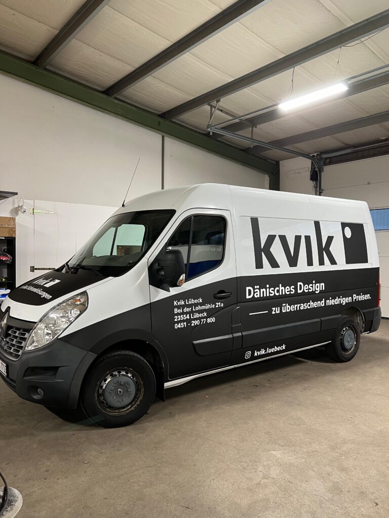 Fahrzeugbeschriftung für Kvik Lübeck